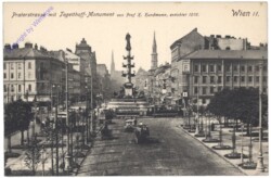 Wien 2, Praterstrasse mit Tegetthoff-Monument