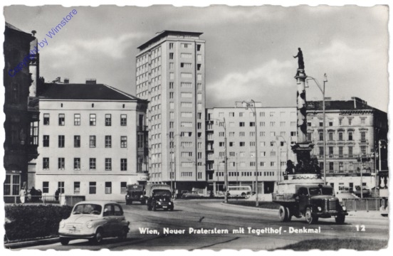 Wien 2, Neuer Praterstern mit Tegetthoff-Monument