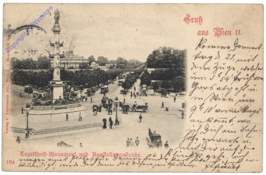 Wien 2, Tegetthoff-Monument und Ausstellungsstrasse
