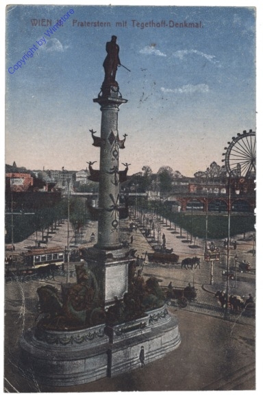 Wien 2, Praterstern mit Tegetthoff-Monument
