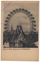 Wien 2, Prater, Riesenrad mit Stefansturm