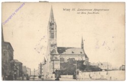 Wien 3, Landstrasse Hauptstrasse mit Herz Jesu-Kirche