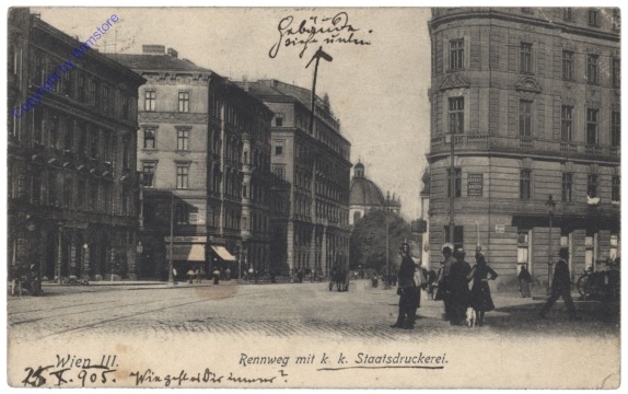 ak137558 Wien 3, Rennweg mit k.k. Staatsdruckerei