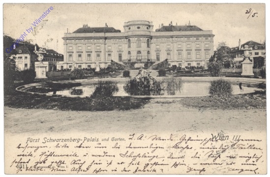 ak137595 Wien 3, Fürst Schwarzenberg-Palais und Garten