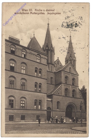 ak137604 Wien 3, Kirche z. dreimal wunderbaren Muttergottes, Jaquingasse