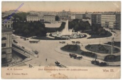 Wien 3, Fürst Schwarzenberg-Palais mit Hochstrahlbrunnen