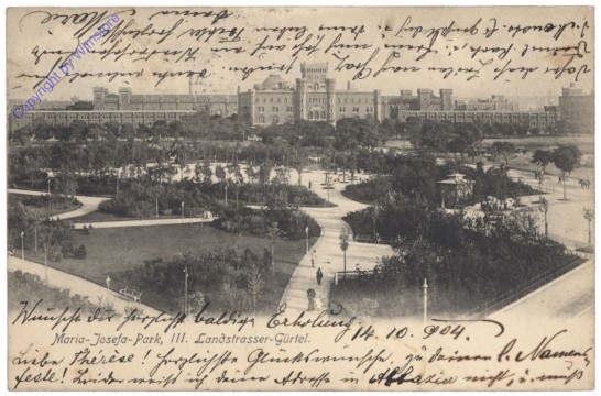 ak137611 Wien 3, Maria Josefa-Park, Landstrasser-Gürtel