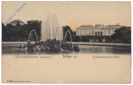ak137663 Wien 3, Hochstrahlbrunnen, Schwarzenberg-Palais