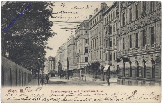 Wien 3, Boerhavegasse und Cadettenschule