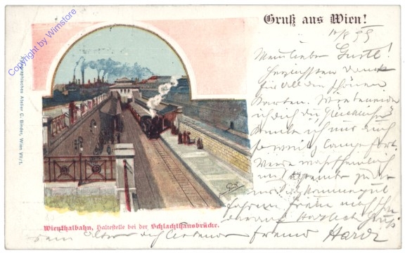 ak137711 Wien 3, Wienthalbahn, Haltesteller bei der Schlachthausbrücke