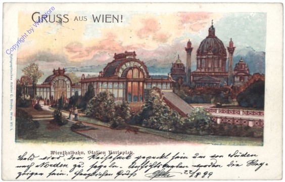 ak137937 Wien 4, Wienthalbahn, Station Karlsplatz