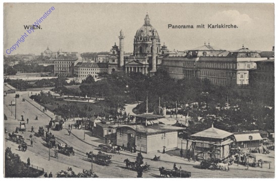 Wien 4, Panorama mit Karlskirche