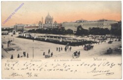Wien 4, Karlsplatz, Karlskirche, k.k. technische Hochschule