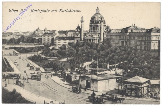 Wien 4, Karlsplatz mit Karlskirche