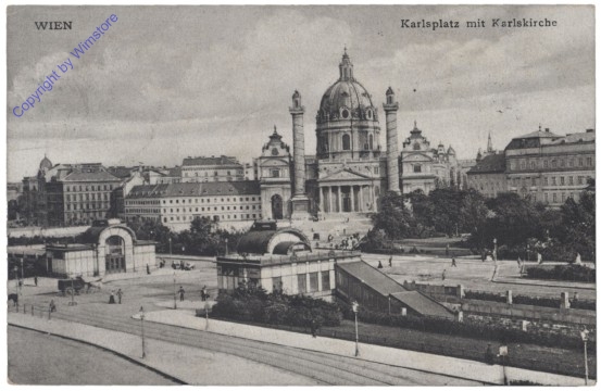 Wien 4, Karlsplatz mit Karlskirche