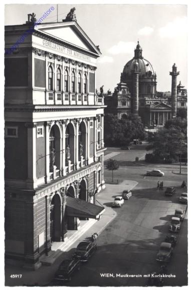 Wien 4, Musikvereinshaus mit Karlskirche