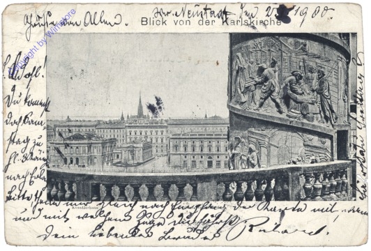ak138003 Wien 4, Blick von der Karlskirche