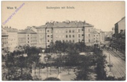 Wien 5, Bacherplatz mit Schule