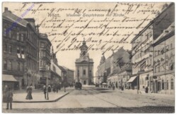 Wien 5, Wiedner Hauptstraße mit Kirche