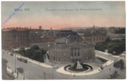 Wien 7, Deutsches Volkstheater mit Raimund-Denkmal