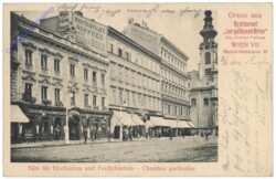 Wien 7, Gruss aus dem Restaurant "zur goldenen Birne"