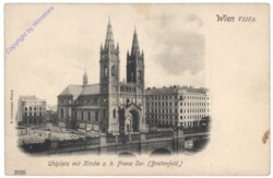 Wien 8, Uhlplatz mit Kirche z.h. Franz-Ser.