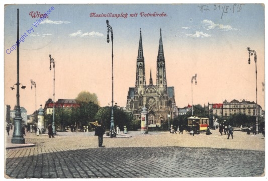 Wien 9, Maximilianplatz mit Votivkirche