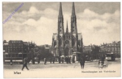 Wien 9, Maximilianplatz mit Votivkirche