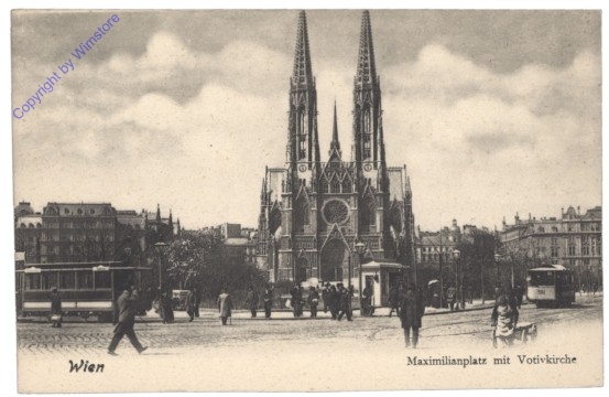 Wien 9, Maximilianplatz mit Votivkirche