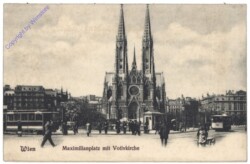 Wien 9, Maximilianplatz mit Votivkirche