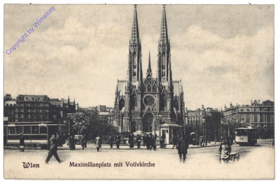 Wien 9, Maximilianplatz mit Votivkirche