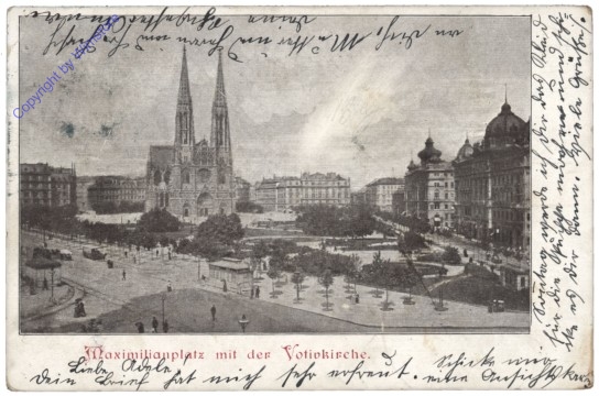 Wien 9, Maximilianplatz mit Votivkirche