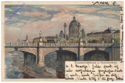 Wien 4, Karlskirche mit Elisabethbrücke