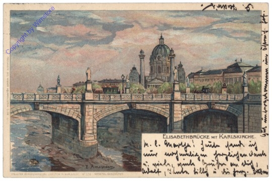ak138789 Wien 4, Karlskirche mit Elisabethbrücke