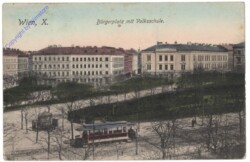 Wien 10, Bürgerplatz mit Volksschule