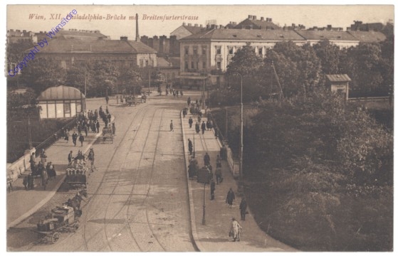 ak138924 Wien 12, Philadelphia-Brücke mit Breitenfurterstrasse