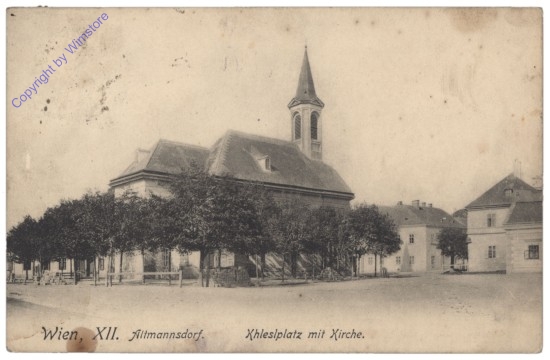 ak138954 Wien 12, Altmannsdorf, Khleslplatz mit Kirche