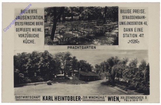 ak139051 Wien 13, Gastwirtschaft Karl Heintobler "Zur Windmühle"