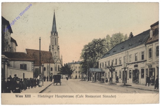 ak139078 Wien 13, Hietzinger Hauptstrasse (Cafe Restaurant Simader)