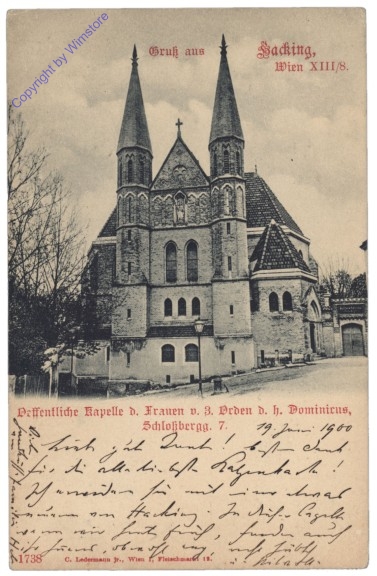 Wien 13, Hacking, Öffentliche Kapelle d. Frauen v. 3. Orden d.h. Dominicus
