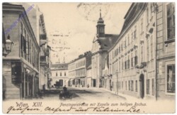 Wien 13, Penzingerstrasse mit Kapelle zum heiligen Rochus