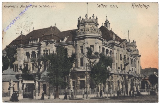 ak139160 Wien 13, Hopfner's Park-Hotel Schönbrunn