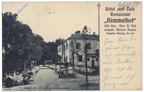 ak139175 Wien 13, Hotel und Café Restaurant Himmelhof