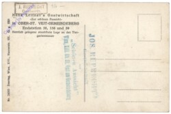 Wien 13, Hans Leitner's Gastwirtschaft "Zur schönen Aussicht"