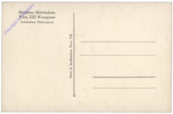 Wien 13, Mädchen Mittelschule, Wenzgasse