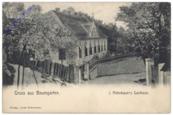 Wien 13, Gruss aus Baumgarten, J. Mitterbauer's Gasthaus