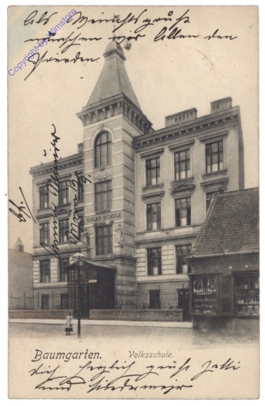 ak139428 Wien 13, Baumgarten, Volksschule