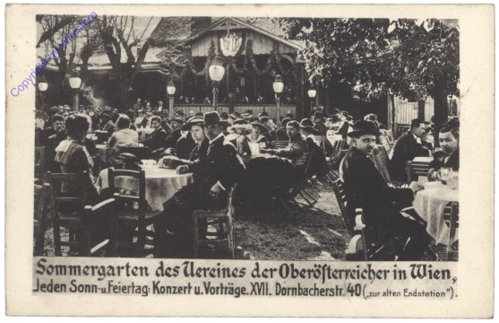 Wien 17, Sommergarten des Vereines der Oberösterreicher in Wien, Dornbacherstraße