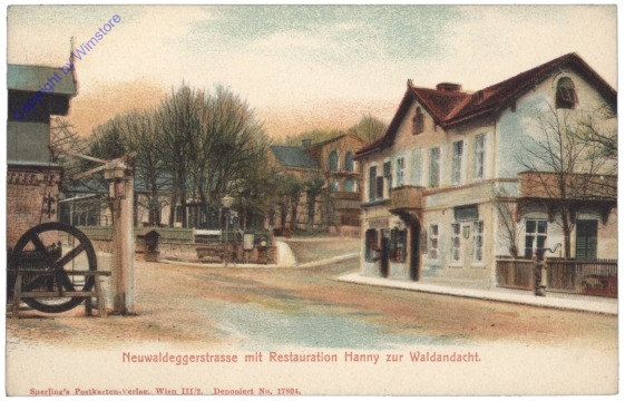Wien 17, Neuwaldeggerstrasse mit Restauration Hanny zur Waldandacht