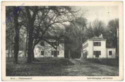 Wien 18, Pötzleinsdorf, Schlosseingang mit Stöckl